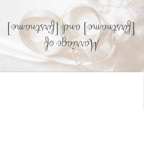 Wedding Label Table Ring White template