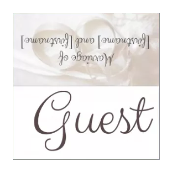 wedding label table ring white 