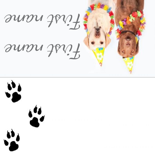 Wedding Label Table Cat Animals template