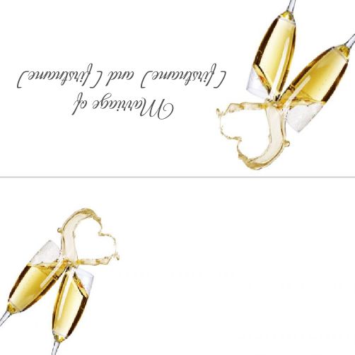 Wedding Label Champagne Table Heart template