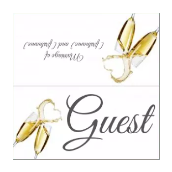 wedding label champagne table heart alcohol 