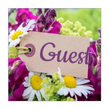 wedding label table flower mauve 