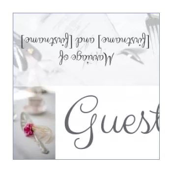 wedding label table white 