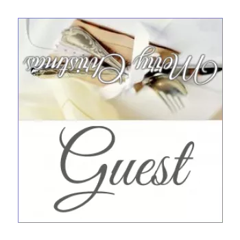 label place card dinner christmas table elegant fork 