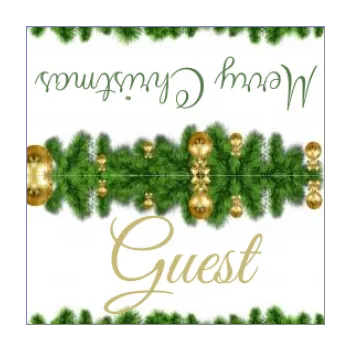 label place card dinner christmas table ball fir green 