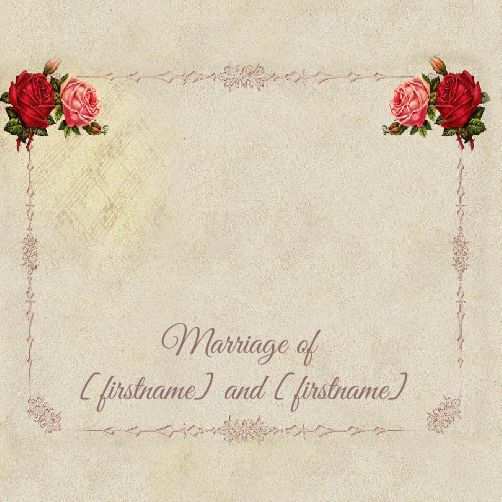 Wedding Label Table Brown Rose template
