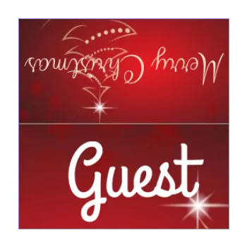 label place card dinner christmas table fir red 