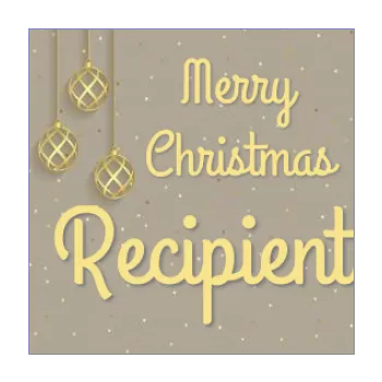 label gift christmas golden ball grey 