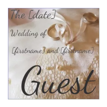 wedding favor label gift ring 