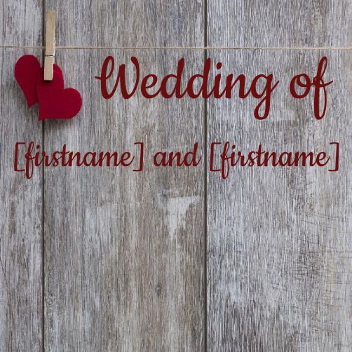 Wedding Favor Label Gift Heart template