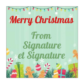 Personalized Christmas gift label free template on Greetings-Discount