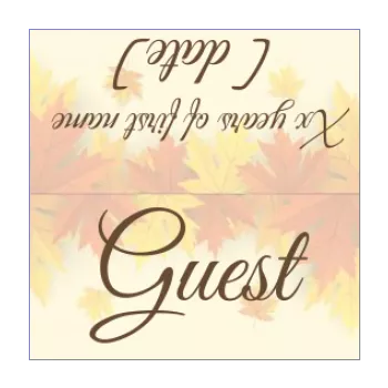 birthday label table autumn leaf yellow 