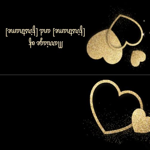 Wedding Label Table Golden Heart template