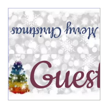 label place card dinner christmas table fir grey snow 