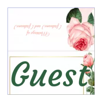 wedding label table flower rose 