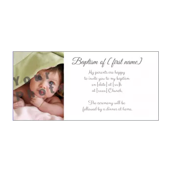 announcement baptism white 