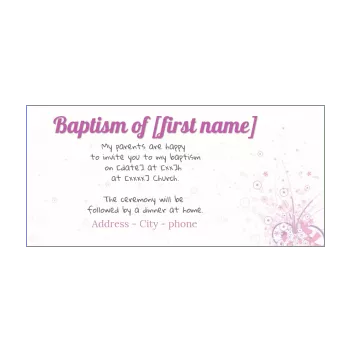 announcement baptism abstract rose 