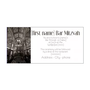 announcement bar mitzvah black god synagogue white 
