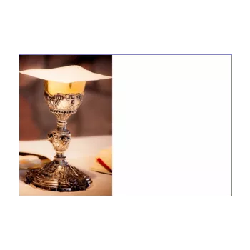 announcement invitation confirmation boy brown church cross girl 