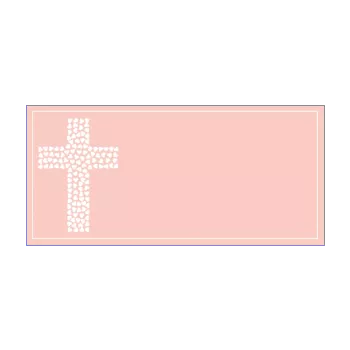 announcement invitation confirmation heart cross rose 