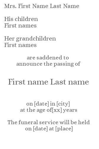 Announcement Death Elegant White free template