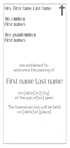 Announcement Death Cross White free template
