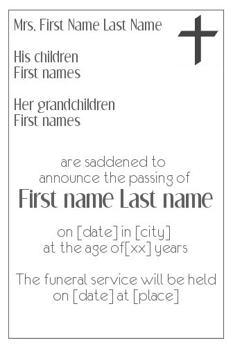 Announcement Death Cross White free template