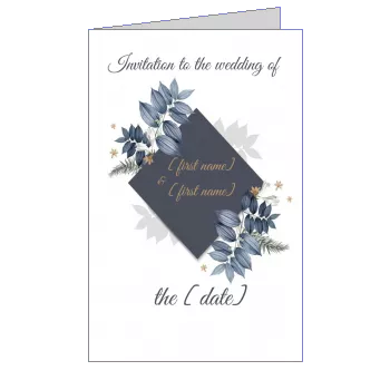 Wedding Announcement Invitation Heart Blue virtual