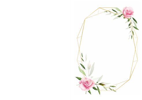 Verso Wedding Announcement Invitation Elegant Flower template