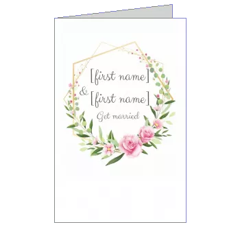 Wedding Announcement Invitation Elegant Flower template