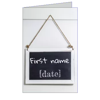 Announcement Birth Baby Black Boy with photo template