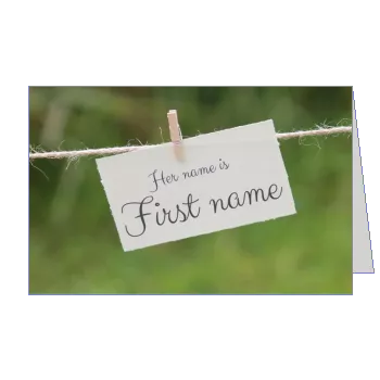 Announcement Label Birth Baby Garden virtual