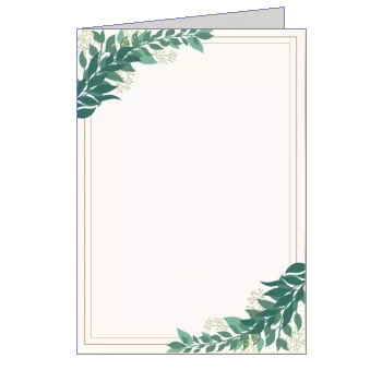 Announcement Invitation Confirmation Brown Green with photo template