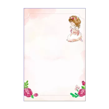 announcement invitation confirmation flower girl rose 