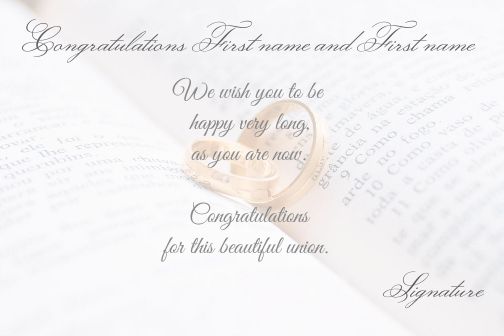 Wedding Congratulations free template