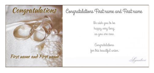 Wedding Congratulations virtual free
