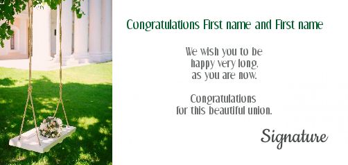 Wedding Congratulations virtual free
