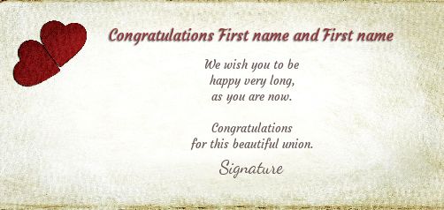 Wedding Congratulations free template