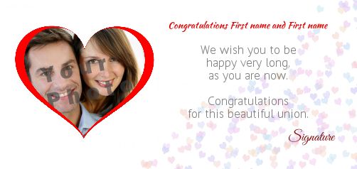Wedding Congratulations with photo template