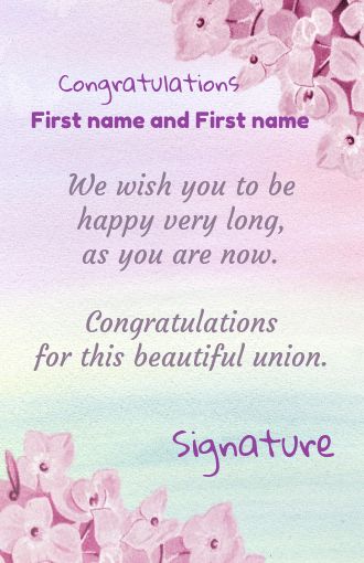 Wedding Congratulations free template