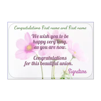 wedding card congratulations flower rose white 