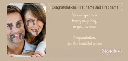 Wedding Congratulations with photo template