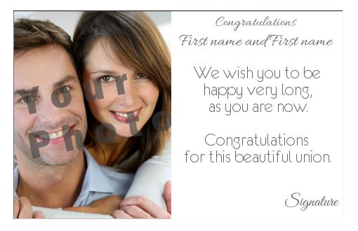 Wedding Congratulations with photo template