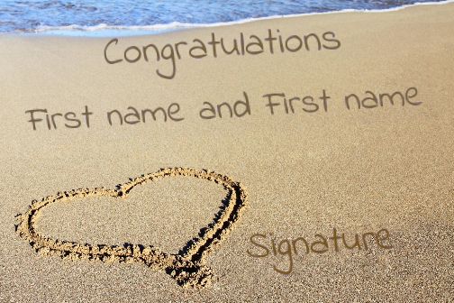Wedding Congratulations Beach virtual free