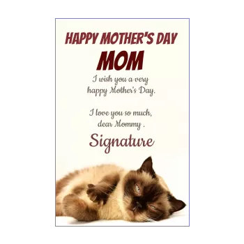 card mom party cat brown animals 