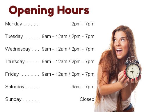 Poster Opening Hours Restaurant Shop template