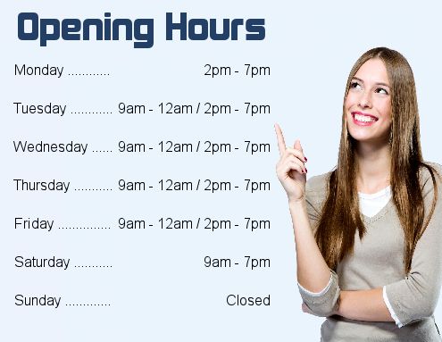 Poster Opening Hours Restaurant Shop template