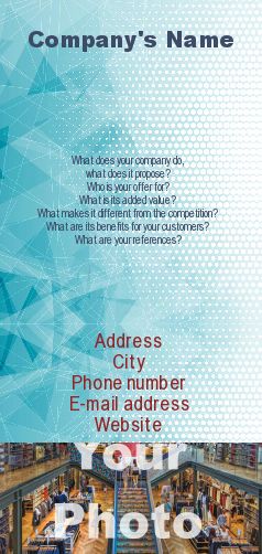 Poster Flyer Presentation Blue with photo template