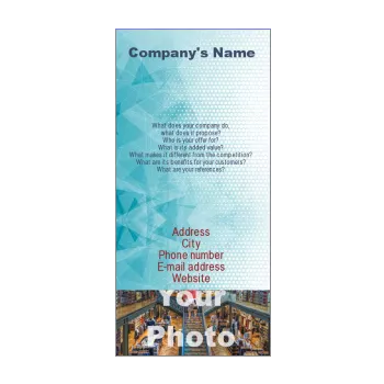 poster flyer presentation blue 