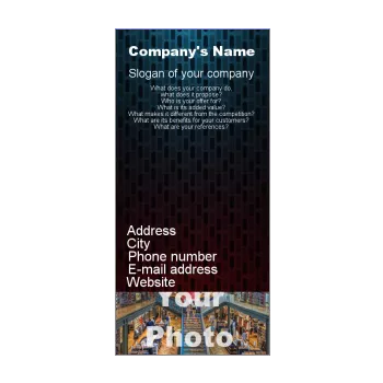 poster flyer blue red 